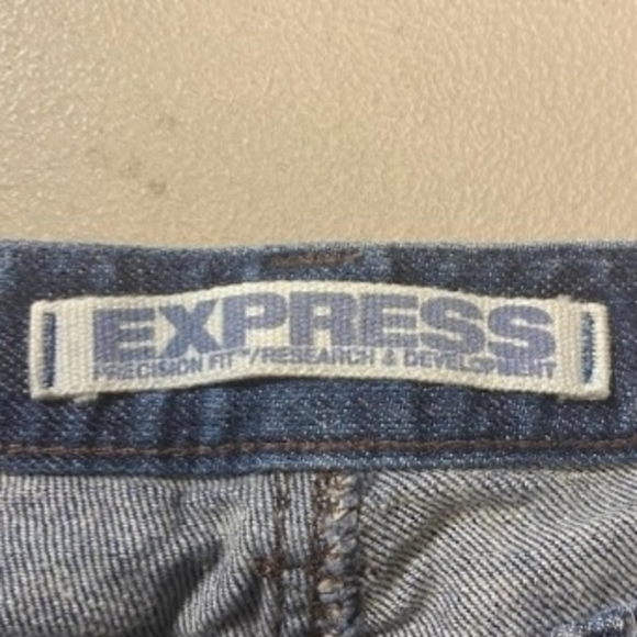 Express Remoki Dark Wash Blue Denim Jeans Women's Size 6 Sraight Leg Classic EUC - Picture 5 of 7